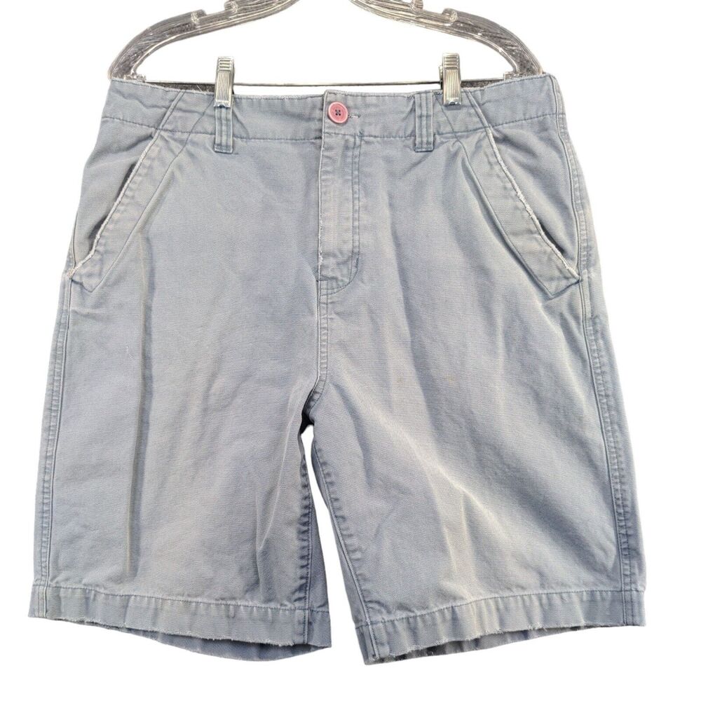 Fossil Men's Chino Shorts Blue Size 33 100% Cotton Slash Pockets